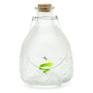 Extra-Large Glass Wasp Trap Catcher with Metal Hanger (35cm)