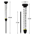 Extra Large Rain Gauge with Spike – Outdoor Dual Scale Gauge