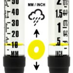 Extra Large Rain Gauge with Spike – Outdoor Dual Scale Gauge