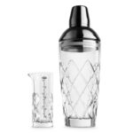 Yarai Glass Cocktail Shaker/Jigger Set (Black Chrome) Final Touch