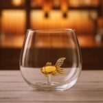 Gold Fish in a Stemless Glass Tumbler (600ml) Bar Bespoke