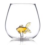Gold Fish in a Stemless Glass Tumbler (600ml) Bar Bespoke