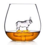 Highland Cow in a Stemless Glass Tumbler (600ml) Bar Bespoke