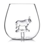 Highland Cow in a Stemless Glass Tumbler (600ml) Bar Bespoke
