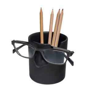 Mr Tidy Pencil & Glasses Holder - Black Ceramic Desk Organiser