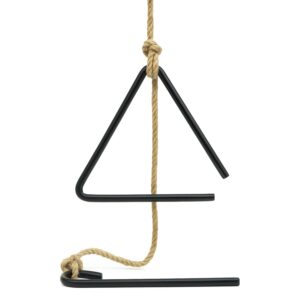 Triangle Dinner Bell – XL Metal Hanging Ringer, Striker and Rope