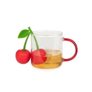 Cherry Tea Infuser Silicone Unique Double Tea Infuser by Balvi