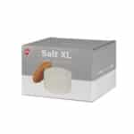 XL Salt Cellar Ceramic Container (White) with Bamboo Lid by Balvi