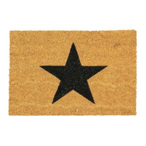 Black Star Coir Doormat – Indoor/Outdoor for Your Doorstep
