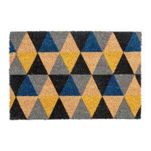 Grey Triangles Pattern Doormat – Indoor/Outdoor for Your Doorstep