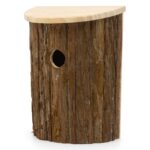 Easy Access Bird House (3.2cm Hole) Wood Nest Box / Hinged Lid