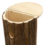 Easy Access Bird House (3.2cm Hole) Wood Nest Box / Hinged Lid