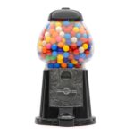 Large Retro Coin Operated Gumball Machine Sweet Dispenser (28cm) (Black)