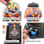 Large Retro Coin Operated Gumball Machine Sweet Dispenser (28cm) (Black)