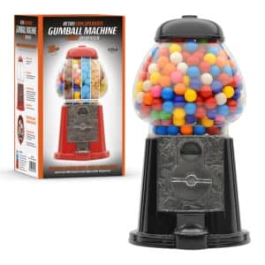 Large Retro Coin Operated Gumball Machine Sweet Dispenser (28cm) (Black)