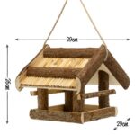 Hanging Bird Table (Medium) Wooden and Bamboo Garden Feeder
