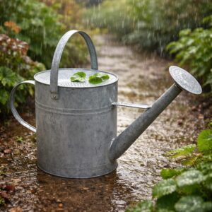 Zinc Metal Garden Watering Can Rainwater Collector (8.7 Litres)