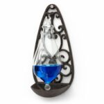 Storm Glass Weather Forecaster Barometer with Cast Iron Holder