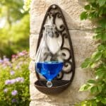 Storm Glass Weather Forecaster Barometer with Cast Iron Holder