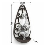 Storm Glass Weather Forecaster Barometer with Cast Iron Holder