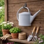 Outdoor Watering Can Grey – Wall Hanging Flat Back (2.2 Litre)