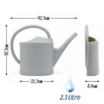 Outdoor Watering Can Grey – Wall Hanging Flat Back (2.2 Litre)