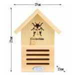 Wooden Ladybird House for Garden Pinewood Bug Shelter