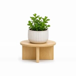 Round Bamboo Plant Stand for Pots (Small)